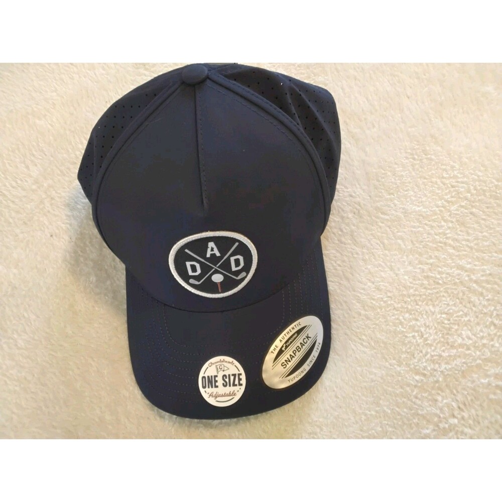 Chowdaheadz Golf Dad Circle Embiem Performance  Hat Cap
